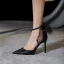 Fashion Black Evening Party Bow Womens Shoes 2022 10 cm Stiletto Heels Ankle Strap Pointed Toe Womens Shoes High Heels