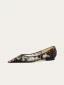 Vintage / Retro Chinese style Lace Embroidered Flat Black Prom Womens Shoes 2024 Tulle Pointed Toe Heels