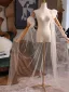 Chic / Beautiful White Handmade  Tassel Prom shawl 2025 Tulle