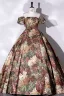 Vintage / Retro Multi-Colors Satin Printing Prom Dresses 2022 Ball Gown Strapless Sleeveless Backless Floor-Length / Long Formal Dresses