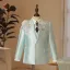 Sage Green Lace Flower Pearl Long Sleeve 6-piece Boys Wedding Suits 2025 Body Jewellery Coat Pants Shirt Tie Vest Wedding