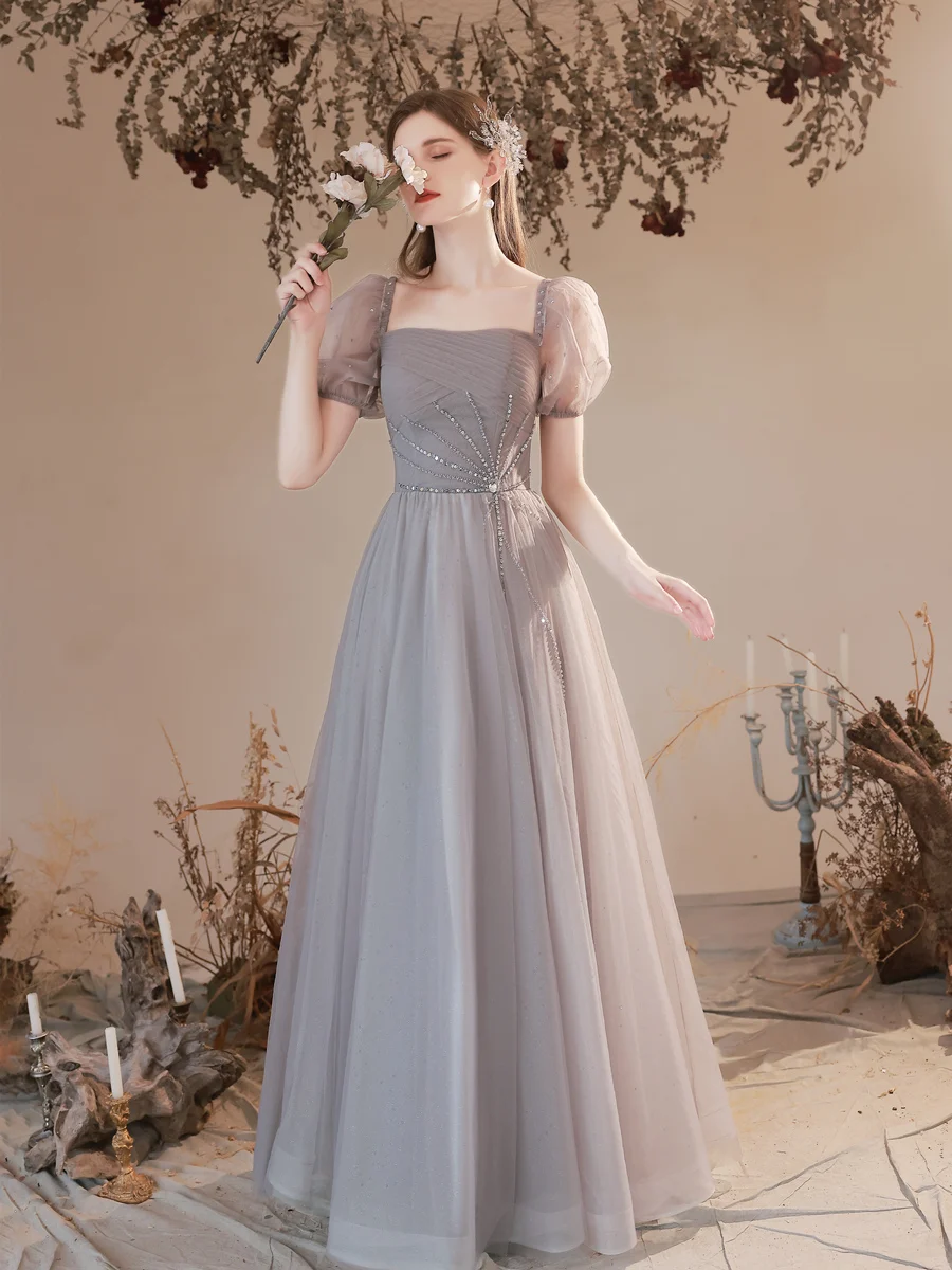 slim fit dress slacks Cheap Cute Simple Lace Grey Homecoming Dresses 2018, CM489 – SofieBridal