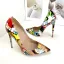Fashion Street Wear Doodle Pumps High Heels 2022 12 cm Stiletto Heels Pointed Toe Pumps
