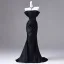 Style Audrey Hepburn Noire Robe De Soirée 2026 Trompette / Sirène De l'épaule Manches Courtes Dos Nu Train De Balayage Robe De Ceremonie