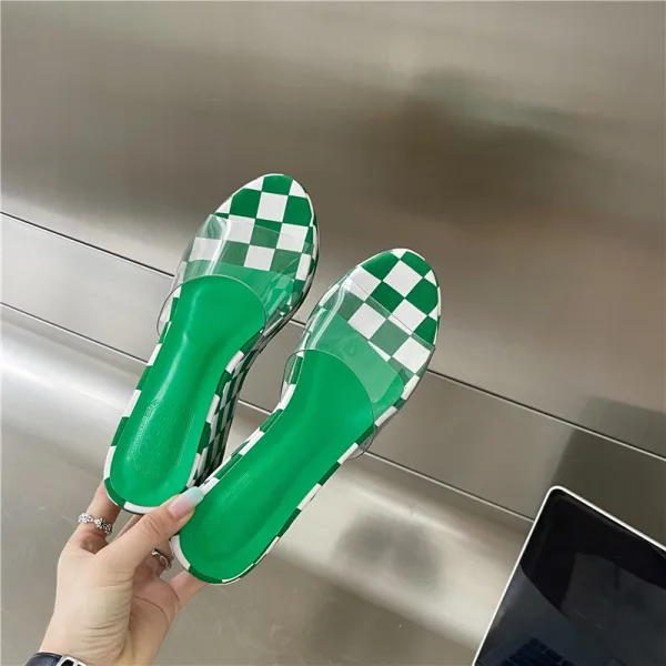 Fashion Black Summer Street Wear Plaid Womens Sandals 2022 11 cm Wedges Open / Peep Toe Sandals High Heels