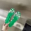 Fashion Black Summer Street Wear Plaid Womens Sandals 2022 11 cm Wedges Open / Peep Toe Sandals High Heels