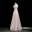Scintillantes Rougissant Rose Perlage Faux Diamant Paillettes Robe De Bal 2025 Princesse Col Haut Sans Manches Dos Nu Longue Robe De Ceremonie
