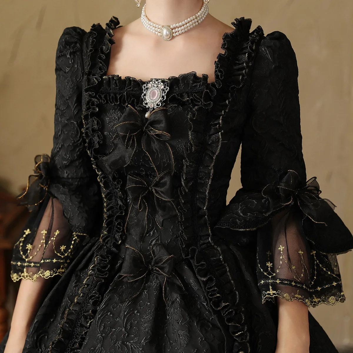 white christmas dresses Black Cotton Bodice - Renaissance Faire Costume