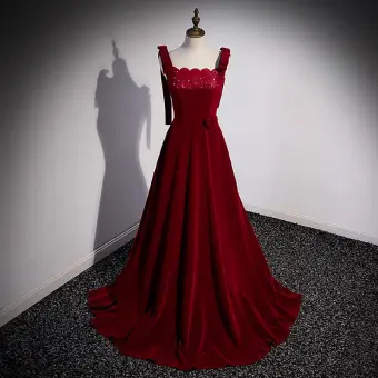Mooie Prachtige Bordeaux Suede Galajurken 2022 A Lijn Vierkante Halslijn Mouwloos Ruglooze Rhinestone Lange Gala Gelegenheid Jurken