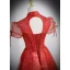 Chic / Belle Multi-Couleurs Rouge Robe De Bal 2022 Princesse U-Cou Manches Courtes Dos Nu Perlage Paillettes Longue Robe De Ceremonie
