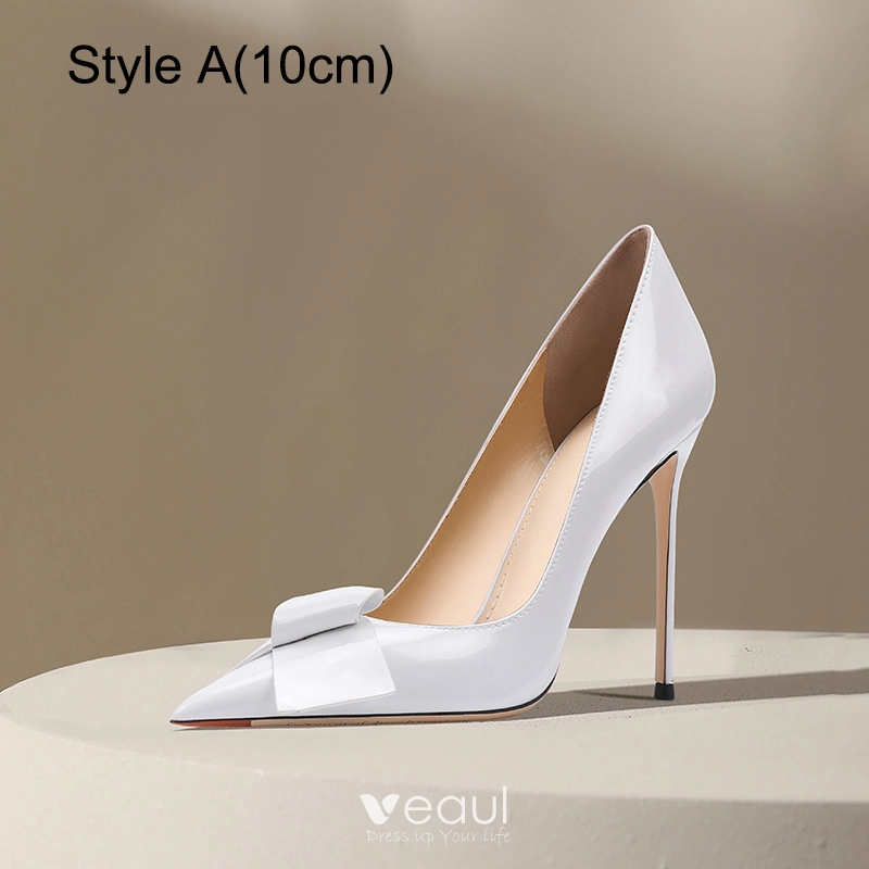 Witte discount pumps bruiloft