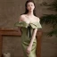 Sexy Clover Green Trumpet / Mermaid Evening Dresses 2022 Off-The-Shoulder Short Sleeve Backless Pearl Floor-Length / Long Satin Evening Party Formal Dresses