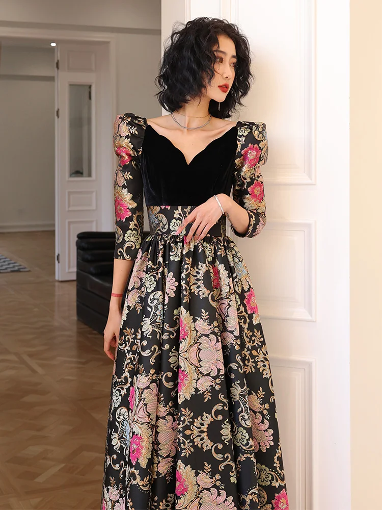 navy blue dress for baby girl Women's Formal Sequin Long Sleeve Mermaid Maxi Prom Dress, Bodycon Bac –  RITUALISTIC GIFTS main image 0