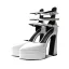 Unusual Green Cocktail Party 14 cm Thick Heels Womens Sandals 2022 Ankle Strap Pointed Toe Womens Shoes High Heels