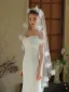 Élégant Blanche Appliques La Mariée Voile De Mariée 2025 Tulle