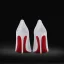Charmant Blanche Soirée Semelle Rouge Motif Peau De Serpent Escarpins 2023 Cuir 8 cm Talons Aiguilles À Bout Pointu Escarpins Talons Hauts