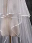 Elegant Enkel Hvit 3 m Feie Tog Tyll Brudeslør 2025