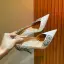 Charmant Zwarte Satijn Rhinestone Avond Pumps 2024 10 cm Naaldhakken / Stiletto Spitse Neus Pumps Hoge Hakken