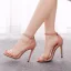 Sexy Weiß Ball Sandalen Damen 2022 11 cm Stilettos Knöchelriemen Peeptoes Sandaletten Hochhackige