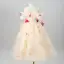 Lovely Champagne Appliques Birthday Flower Girl Dresses 2025 A-Line / Princess Off-The-Shoulder Short Sleeve Backless Floor-Length / Long Flower Girl Dresses