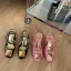 Vintage / Originale Fushia Vêtement de rue Sandales Femme 2022 Bride Cheville 9 cm Talons Épais Pied Carré Sandales Talons Hauts