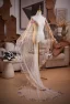 Chic / Beautiful Blushing Pink Lace Flower Prom shawl 2025 Tulle
