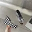 Fashion Black Summer Street Wear Plaid Womens Sandals 2022 11 cm Wedges Open / Peep Toe Sandals High Heels