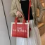 Fashion Letter Graphic Women Tote Bag Women's Bags Brown Shoulder Bags Woolen PU Dating Handbag 2023