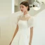 Chic / Beautiful Ivory Prom Dresses 2022 A-Line / Princess High Neck Puffy Short Sleeve Backless Prom Floor-Length / Long Formal Dresses
