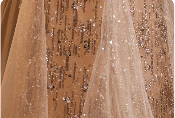 Bling Bling Charming Gold Beading Appliques Sequins Evening Dresses 2025 Trumpet / Mermaid Off-The-Shoulder Sleeveless Backless Floor-Length / Long Formal Dresses