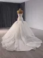 Haut de Gamme Blanche Fait main Perlage Paillettes Trompette / Sirène Robe De Mariée 2024 Bustier Sans Manches Dos Nu Tribunal Train Mariage