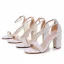 Sexy Weiß Perle Brautschuhe 2024 9 cm Thick Heels Knöchelriemen Peeptoes Hochzeit Hochhackige