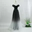 Bling Bling Black Star Sequins Prom Dresses 2026 A-Line / Princess Scoop Neck Short Sleeve Backless