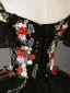 Flower Fairy Black Lace Flower Prom Dresses 2023 Ball Gown Off-The-Shoulder Short Sleeve Backless Floor-Length / Long Formal Dresses