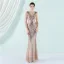 Sparkly Black Sequins Evening Dresses 2022 Trumpet / Mermaid V-Neck Beading Sleeveless Floor-Length / Long Evening Party Formal Dresses