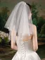 Modest / Simple White Heart-shaped Tulle Wedding Veils 2025