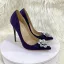 Chic / Beautiful Satin Purple Rhinestone Pumps 2022 Cocktail Party 12 cm Stiletto Heels Pointed Toe Pumps High Heels