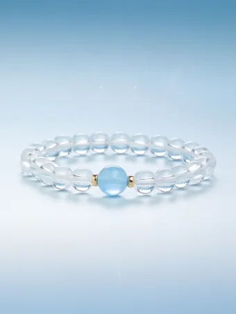 Chic Beautiful White Handmade Natural Crystal Bracelet Accessories 2025
