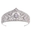 Glitter Zilveren Rhinestone Huwelijk Tiara 2022 Zirkonium Legering Tiara Bruids Haaraccessoires