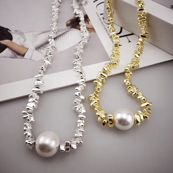 Ovanlig Silver Pärla Gatukläder Halsband Tillbehör 2023