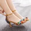 Chic / Beautiful Gold Evening Party Multi-Colors Rhinestone Womens Sandals 2023 Ankle Strap 7 cm Stiletto Heels Open / Peep Toe Sandals High Heels
