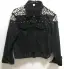 Women Beading Rhinestone Pearl Denim Sky Blue Coats & Jackets Cotton Loose Lapel  Street Wear Fall Winter Long Sleeve Tops