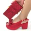 Chic / Beautiful Black Rhinestone Bow Womens Sandals Clutch Bags 2023 Evening Party 7 cm Thick Heels Open / Peep Toe Sandals High Heels Clutch Bags