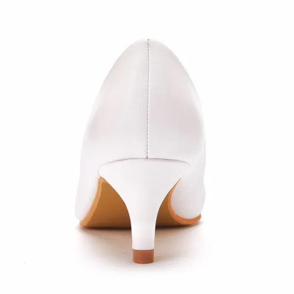 Schöne Weiß Büro OL Schleife Pumps 2022 5 cm Stilettos Spitzschuh Pumps Hochhackige