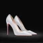 Charmant Blanche Soirée Semelle Rouge Motif Peau De Serpent Escarpins 2023 Cuir 8 cm Talons Aiguilles À Bout Pointu Escarpins Talons Hauts