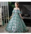 Vintage / Retro Green Sequins Birthday Flower Girl Dresses 2024 Ball Gown Scoop Neck Short Sleeve Floor-Length / Long