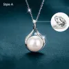 Elegant Sølv Rhinestone Perle Sterling sølv Galla Øreringe Halskæder Accessories 2023