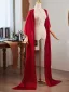 Vintage / Retro Burgundy Evening Party Prom shawl Jackets & wraps 2024