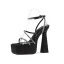 Sexy Lavender Cocktail Party Womens Sandals 2023 Rhinestone Ankle Strap 15 cm Thick Heels Open / Peep Toe Sandals High Heels