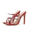 Charming Black Summer Evening Party Rhinestone Womens Sandals 2022 11 cm Stiletto Heels Open / Peep Toe Sandals High Heels
